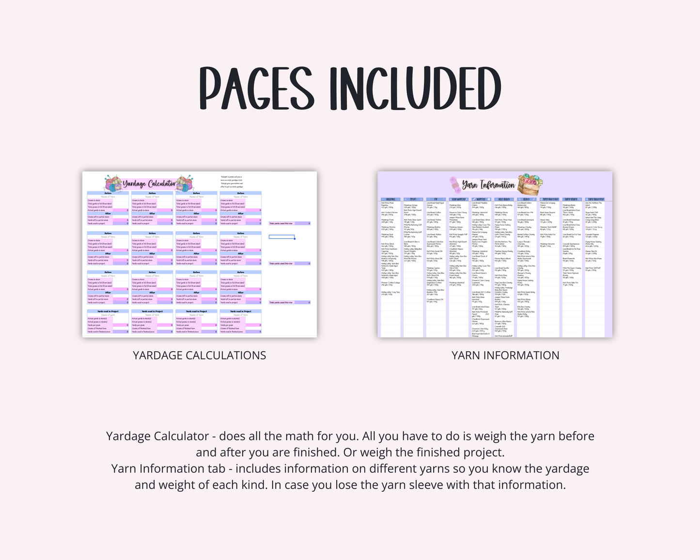 Yardage Calculator spreadsheet