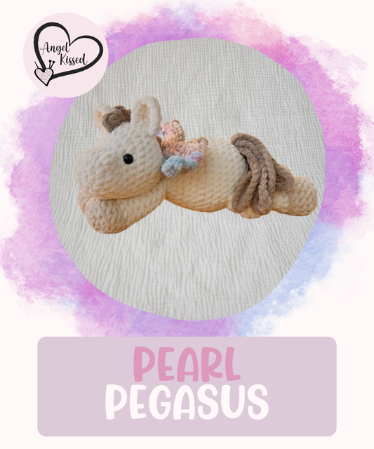 MADE TO ORDER- Pearl Pegasus Little Plushie