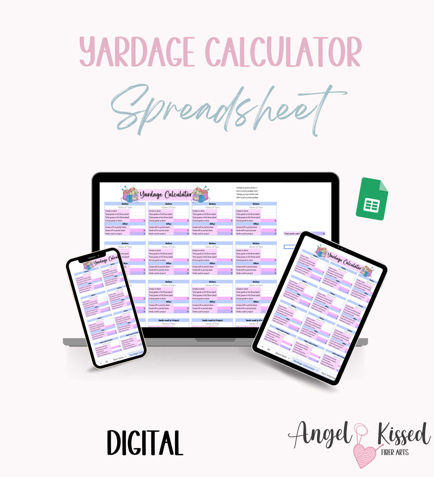 Yardage Calculator spreadsheet